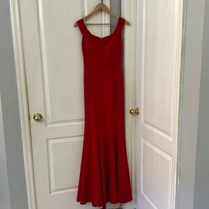 Jackie Kristopher Red Mermaid Gown – Size 1 | Elegant Formal Dress